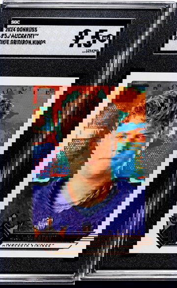 2024 Donruss #5 Jj Mccarthy Rookie Gridiron Kings SGC 9.5