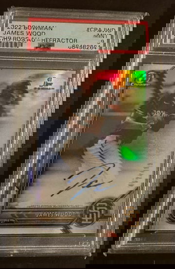 2022 Bowman James Wood Refractor Auto 462/499 PSA 9