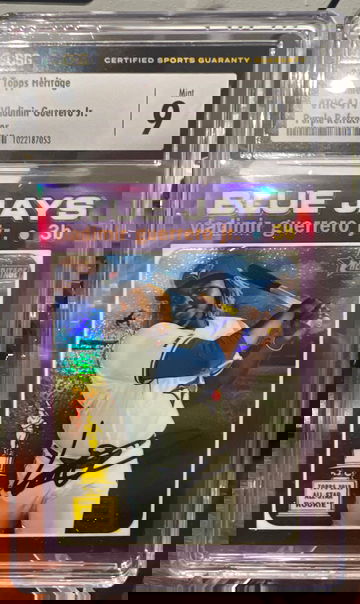 2020 Topps Heritage Chrome Vladimir Guerrero jr purple refractor