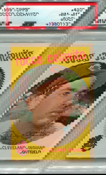 1959 Topps Rocky Colavito #420 PSA 8 (OC)