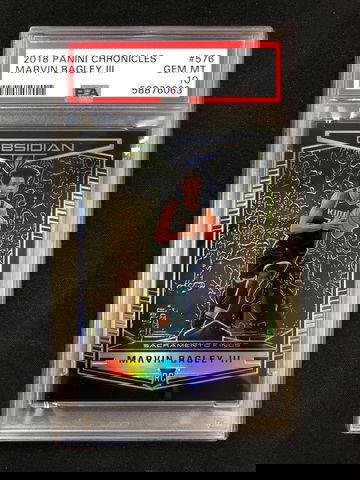 2018 Panini Obsidian - Marvin Bagley - Rookie Silver Prizm PSA 10 Gem Mint