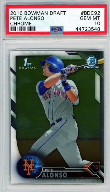Pete Alonso 2016 Bowman Chrome PSA 10