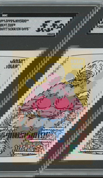 1989 Topps Nintendo Great Tiger Punch Out Scratch-Off #4 SGC 5.5