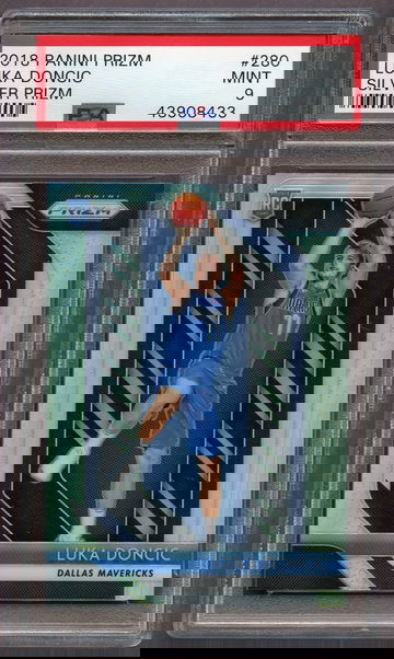 LUKA DONCIC 2018 PANINI PRIZM SILVER #280 PSA 9 MINT Rookie Dallas Mavericks