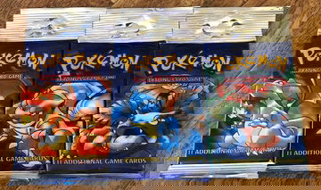 3 Pokemon Base Set 1999 Sealed Booster Packs