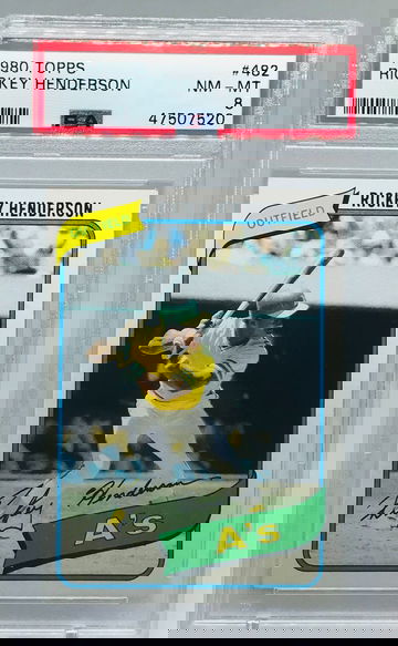 Rickey Henderson 1980 Topps #482 RC PSA 8