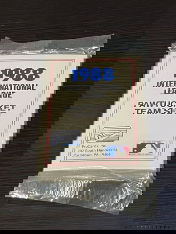 1988 International League Pawtucket Red Sox Team Set Factory Sealed
