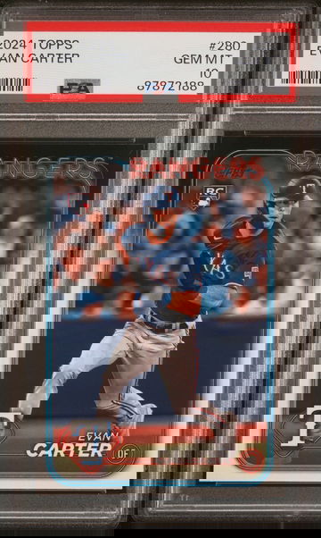 2024 Topps Series 1 Evan Carter #280 RC PSA 10