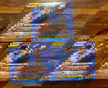 2021 Topps Bowman Sapphire Edition Baseball - 3 Sealed Hobby Boxes