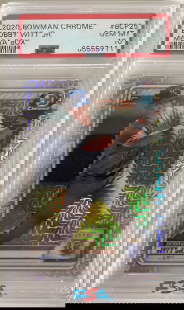 2020 Bowman Chrome Mega Box Bobby Witt Jr PSA 10