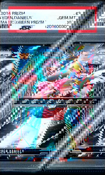 2024 Panini Prizm Prizmatic Green Prizm Jayden Daniels #3 PSA 10