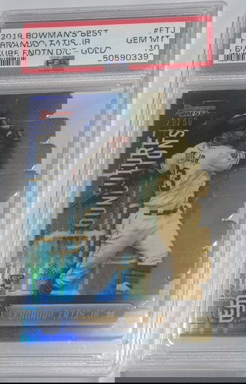 2019 Bowman's Best Future Foundation Die Cut Fernando Tatis RC Gold /50 PSA 10