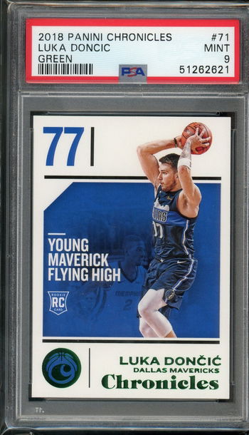 2018 Chronicles Green Luka Doncic PSA 9
