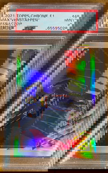 2021 TOPPS CHROME F1 MAX VERSTAPPEN REFRACTOR #48 PSA 9 MINT
