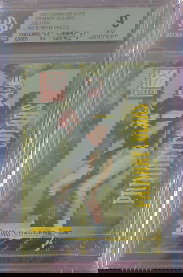 2001 Donruss Elite Primary Colors Yellow 12/25 Drew Brees