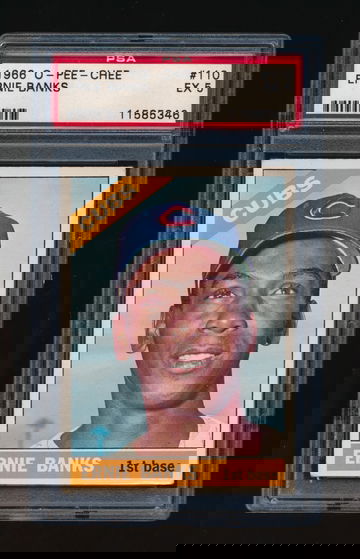 1966 OPC #110, Ernie Banks PSA 5 EX 