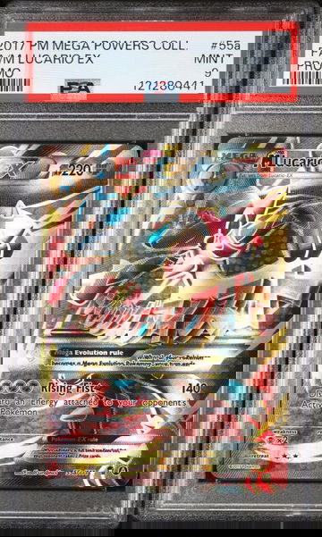 2017 Pokemon Mega Powers Collection Full Art M Lucario EX #55a Promo PSA 9