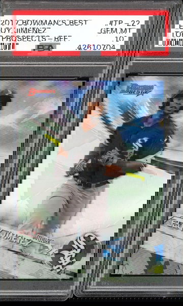 ELOY JIMENEZ  PSA 10 RC 2017 BOWMAN'S BEST TOP PROSPECTS REFRACTOR #TP-22 22