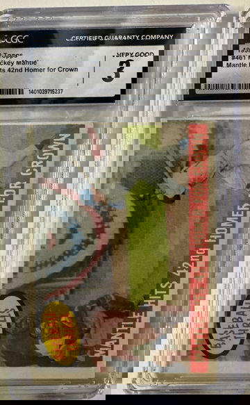 1959 Topps #461 Mickey Mantle Hits 42nd home run 