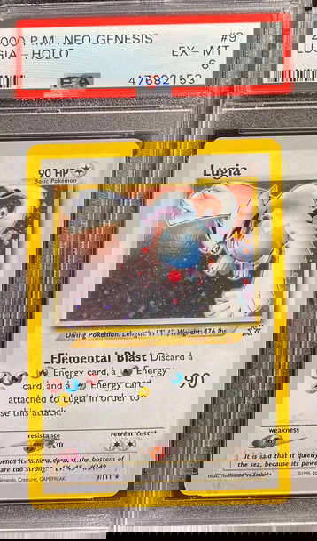 2000 PM Neo Genesis Holo Lugia #9 EX-MT 6 