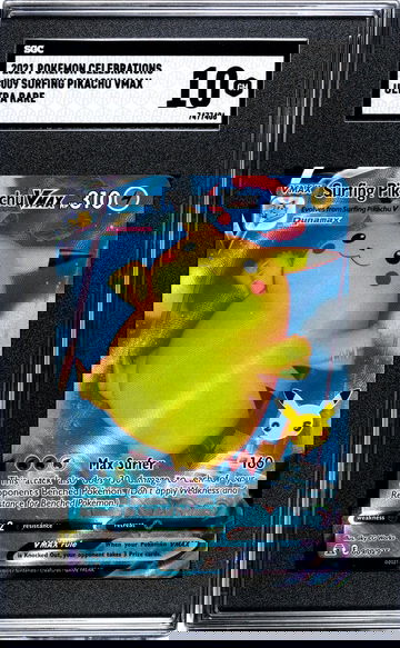 2021 Pokémon Celebrations Surfing Pikachu VMAX #009/025 SGC 10