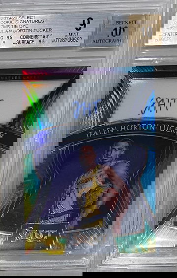 Talen Horton-Tucker 2019-20 panini select tie-dye Prizm rc auto autograph bgs 9 #/25