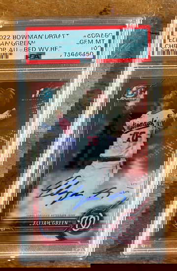2022 Bowman Draft Chrome Elijah Green Red Wave Auto /5 PSA 10