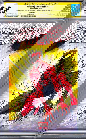 AMAZING SPIDER-MAN #1 CGC-SS 9.8 *CARNAGE SKETCH COVER* BY PEEPLES & LYDIC 2015