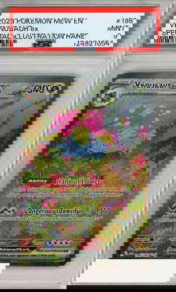 2023 POKEMON MEW EN-151 VENUSAUR EX #198 SIR PSA 9 MINT