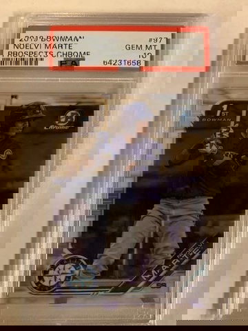 2019 Bowman Prospects Chrome Noelvi Marte PSA 10