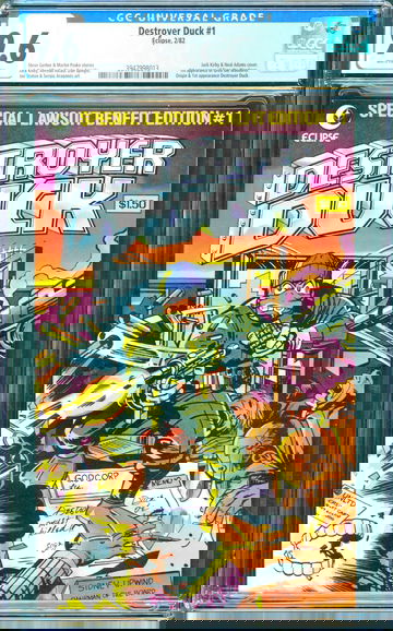 Destroyer Duck #1 (1982) CGC 9.6 -- White pages; 1st Groo the Wanderer & D. Duck