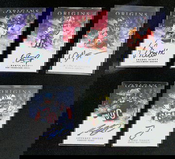 2018 PANINI ORIGINS Football Autographs (5 card LOT)
