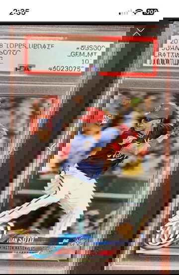 2018 Topps Update Juan Soto Rookie Psa 10🔥 Possible 2024 Mvp Invest Now