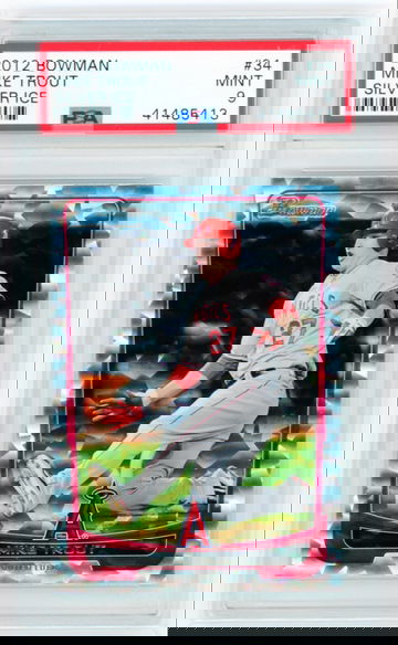 2012 Bowman #34 Mike Trout Silver Ice PSA 9 MINT!