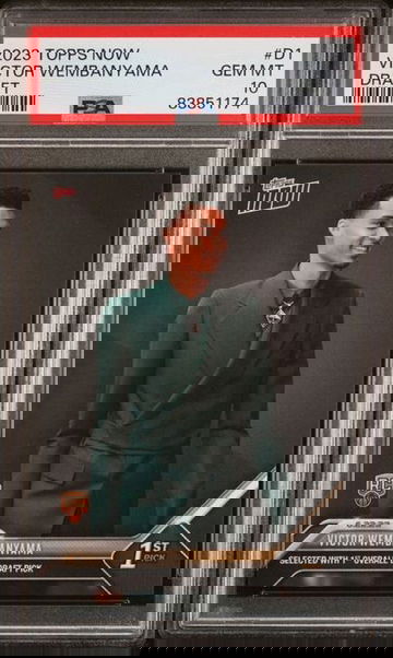 2023 TOPPS NOW VICTOR WEMBANYAMA #D1 ROOKIE DRAFT NIGHT RC PSA 10!