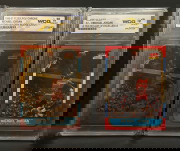 1996-97 Fleer Decade Of Excellence - Michael Jordan - Fleer Polychrome 10th Anniversary Rookie Card 