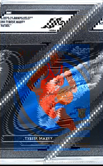 Tyrese Maxey Select Courtside Blue SGC 10 Gem Mint 76ers Rookie RC