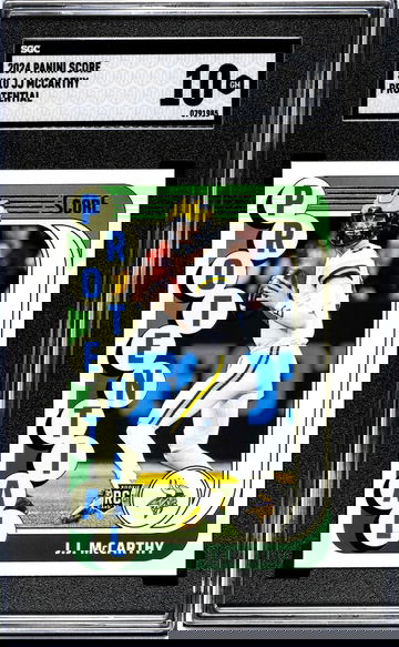 2024 Panini Score #10 Jj Mccarthy Protential SGC 10