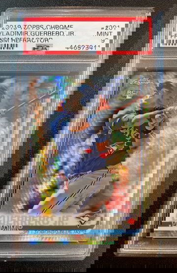 2019 Topps Chrome Vladimir Guerrero Prism Refractor RC Rookie PSA 9