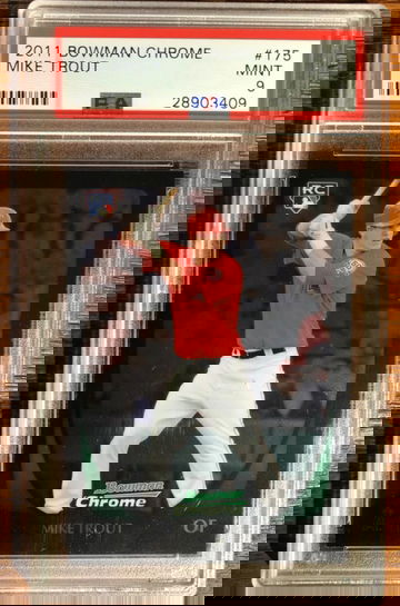MIKE TROUT 2011 Bowman Chrome PSA 9 Mint RC 175