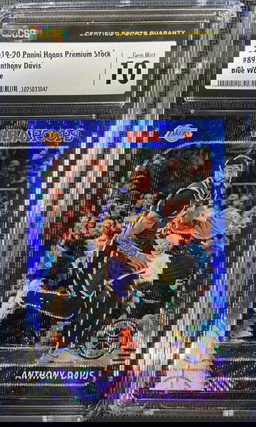 2019-20 Panini Hoops Premium Stock BLUE WAVE Anthony Davis
