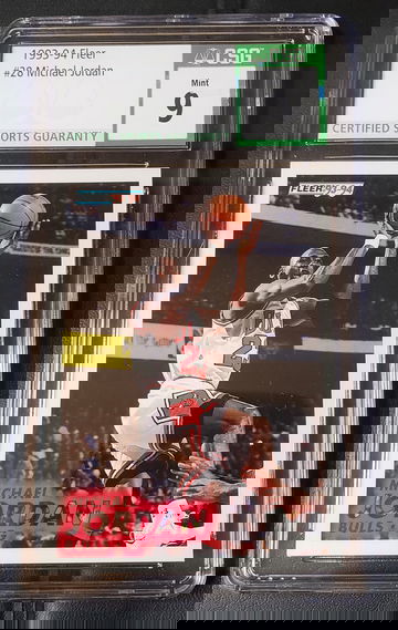 1993-94 FLEER BASKETBALL MICHAEL JORDAN #28 CSG 9 MINT