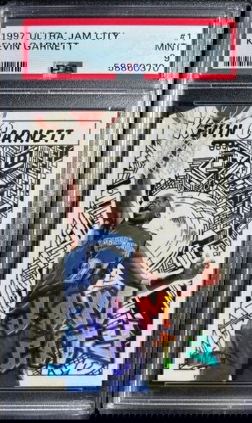 1997 Ultra Jam City #1 Kevin Garnett PSA 9 MINT Minnesota Timberwolves HOF