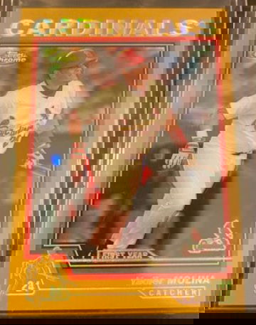 2004 Topps Chrome #219 Yadier Molina Rookie Gold Refractor