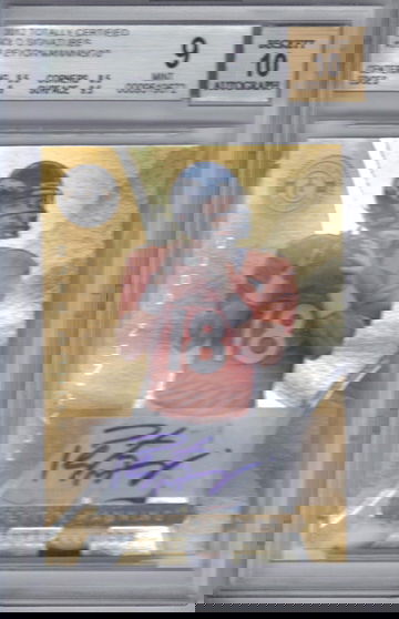 2013 Totally Certified Peyton manning auto /10! BGS 9/10! Signature! Autograph!