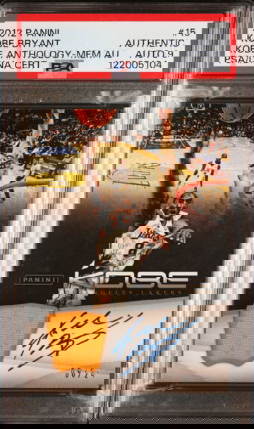 2012 KOBE BRYANT PANINI KOBE ANTHOLOGY Jersey Number 8/24 PSA Authentic