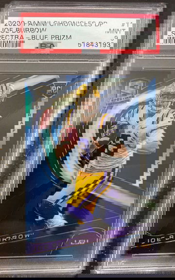 2020 chronicles draft picks spectra blue joe burrow psa 9