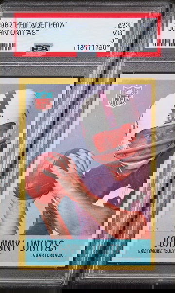 1967 Philadelphia Johnny Unitas #23 PSA 3
