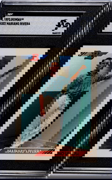 1992 Bowman Mariano Rivera Rookie SGC 9