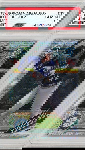 Julio Rodriguez 2019 Bowman Chrome Mega Box Refractor PSA 10 Mariners